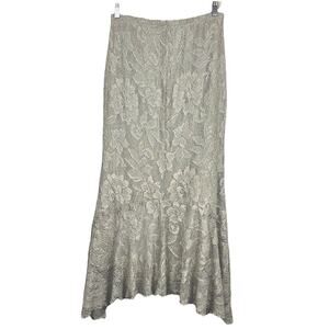 Y2K Spencer Alexis Small Gray‎ Gold Metallic Skirt Vintage Fairy Whimsical Boho